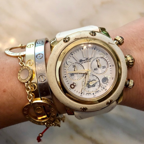 Glam Rock leather oversized watch. Celeb favorite! - Picture 1 of 4